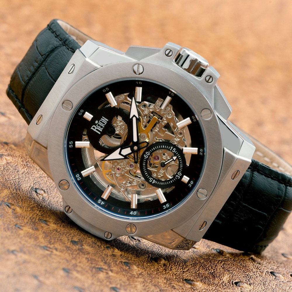 NWT Automatic Skeleton Dial Men's Watch - Picture 1 of 8